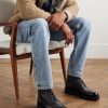 Peak Panelled Leather Boots - OU Peak Panelled Leather Boots - OU