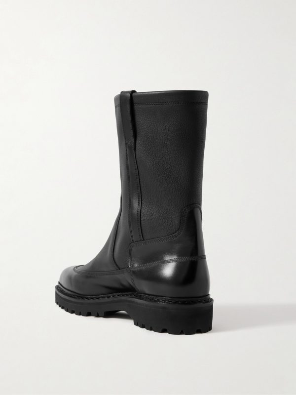 Highland Smooth and Full-Grain Leather Chelsea Boots - BK