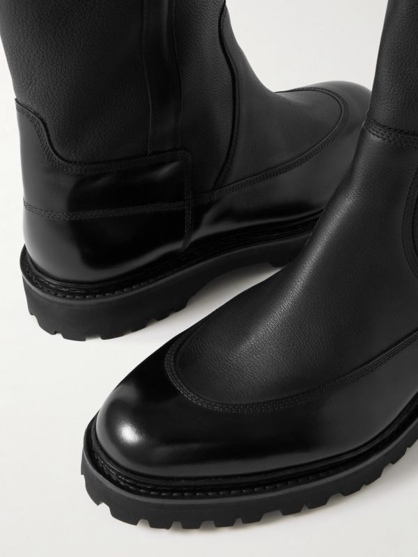 Highland Smooth and Full-Grain Leather Chelsea Boots - CU