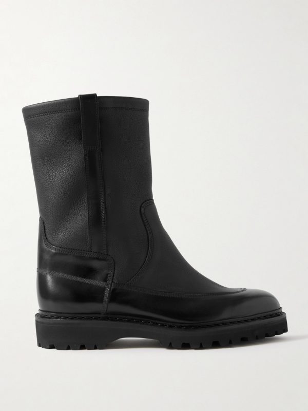 Highland Smooth and Full-Grain Leather Chelsea Boots
