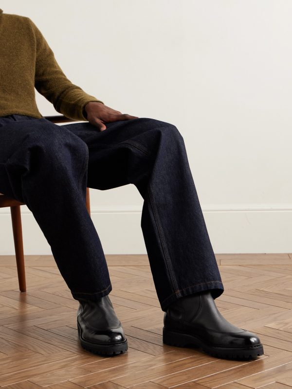 Highland Smooth and Full-Grain Leather Chelsea Boots - OU