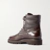 Peak Panelled Leather Boots - BK Peak Panelled Leather Boots - BK