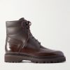 Peak Panelled Leather Boots Peak Panelled Leather Boots