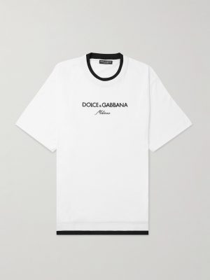 Logo-Embroidered Cotton-Jersey T-Shirt