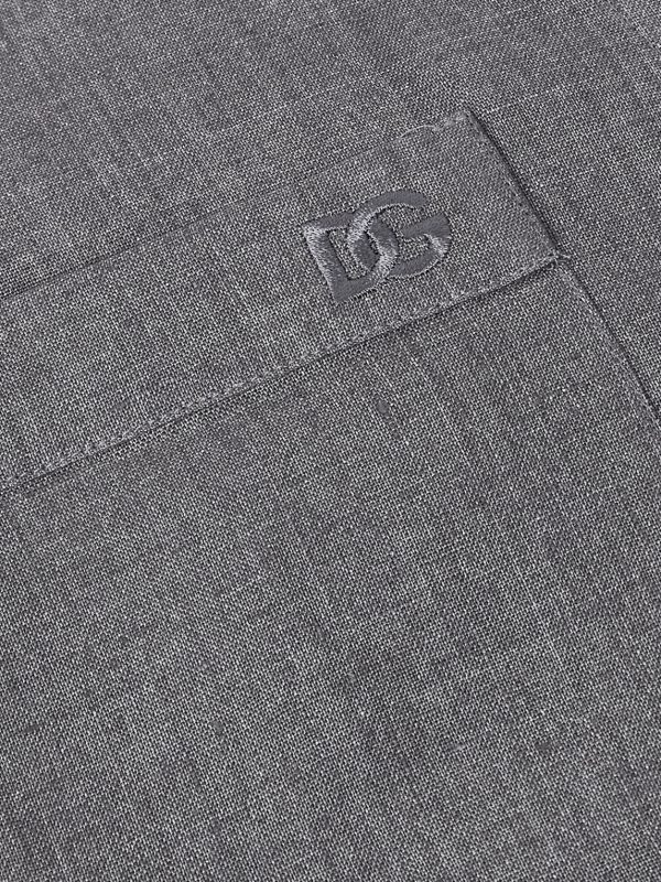 Camp-Collar Logo-Embroidered Linen Shirt - CU Camp-Collar Logo-Embroidered Linen Shirt - CU