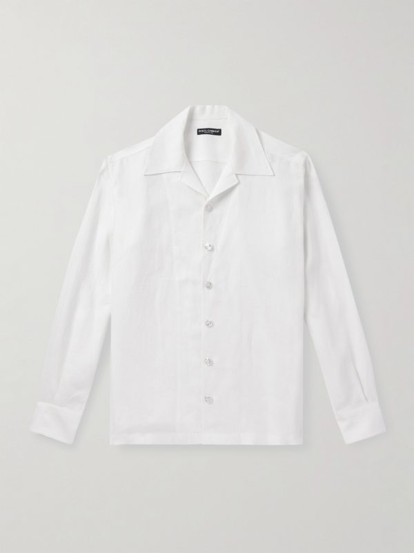 Camp-Collar Linen-Canvas Shirt Camp-Collar Linen-Canvas Shirt