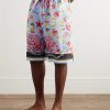 Printed Linen Straight-Leg Shorts - FR Printed Linen Straight-Leg Shorts - FR
