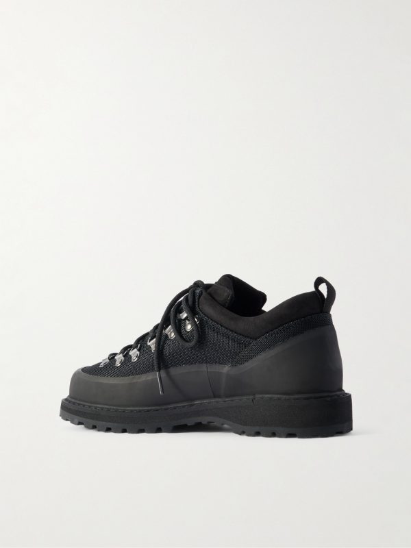 Roccia Basso Sport Rubber and Suede-Trimmed Tech-Shell Hiking Boots - BK