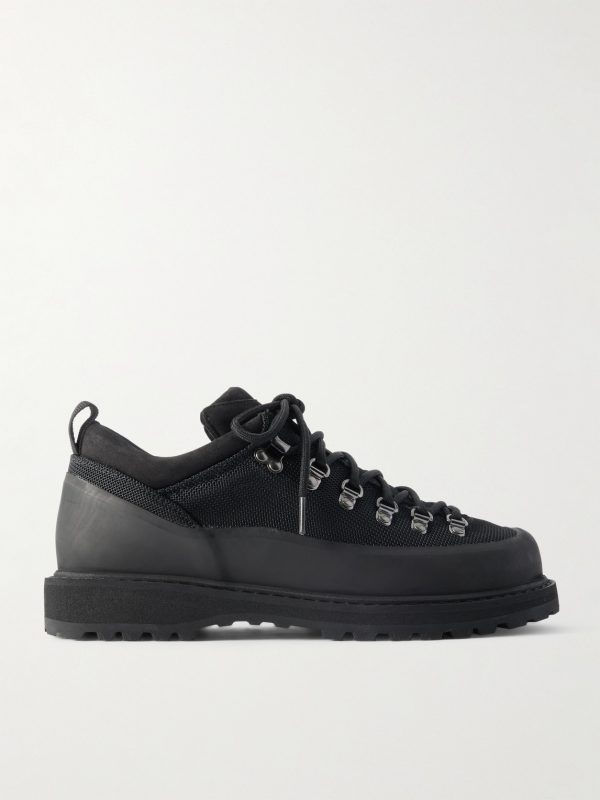 Roccia Basso Sport Rubber and Suede-Trimmed Tech-Shell Hiking Boots