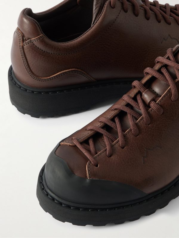 Ampezzo Low Rubber-Trimmed Full-Grain Leather Boots - CU Ampezzo Low Rubber-Trimmed Full-Grain Leather Boots - CU