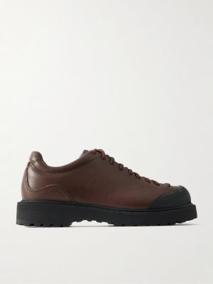 Ampezzo Low Rubber-Trimmed Full-Grain Leather Boots