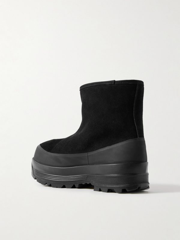Badia Rubber-Trimmed Shearling Boots - BK Badia Rubber-Trimmed Shearling Boots - BK