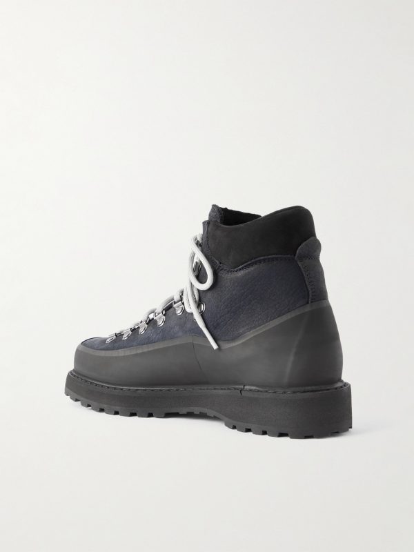 Roccia Vet Rubber-Trimmed Full-Grain Leather Hiking Boots - BK Roccia Vet Rubber-Trimmed Full-Grain Leather Hiking Boots - BK