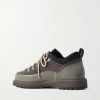 Roccia Basso Sport Rubber and Suede-Trimmed Tech-Shell Hiking Boots - BK Roccia Basso Sport Rubber and Suede-Trimmed Tech-Shell Hiking Boots - BK