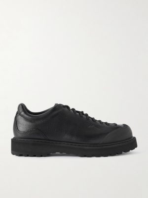 Ampezzo Low Rubber-Trimmed Full-Grain Leather Boots