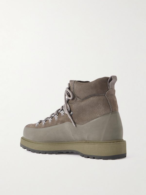 Roccia Vet Rubber-Trimmed Full-Grain Leather Hiking Boots - BK Roccia Vet Rubber-Trimmed Full-Grain Leather Hiking Boots - BK