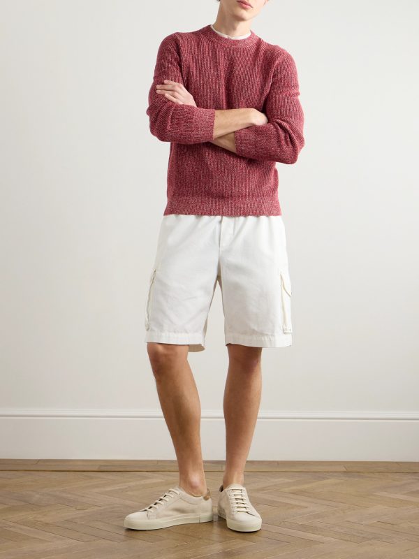 Straight-Leg Cotton-Twill Drawstring Cargo Shorts - OU Straight-Leg Cotton-Twill Drawstring Cargo Shorts - OU