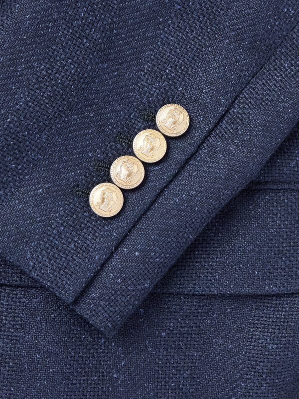 Slim-Fit Double-Breasted Linen, Silk, Wool and Cotton-Blend Suit Jacket - CU Slim-Fit Double-Breasted Linen, Silk, Wool and Cotton-Blend Suit Jacket - CU