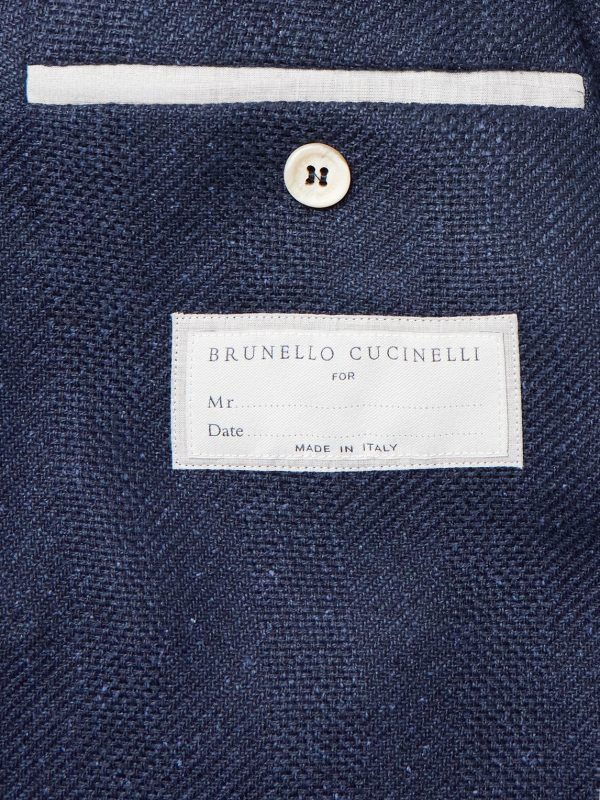 Slim-Fit Double-Breasted Linen, Silk, Wool and Cotton-Blend Suit Jacket - E1 Slim-Fit Double-Breasted Linen, Silk, Wool and Cotton-Blend Suit Jacket - E1