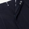 Tapered Pleated Pinstriped Wool and Cotton-Blend Trousers - E1 Tapered Pleated Pinstriped Wool and Cotton-Blend Trousers - E1