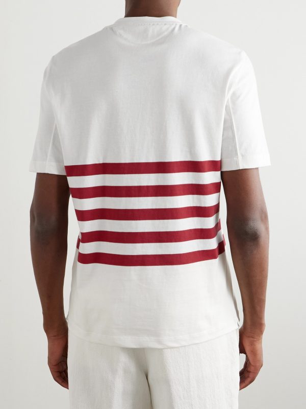 Slim-Fit Striped Cotton-Jersey T-Shirt - BK
