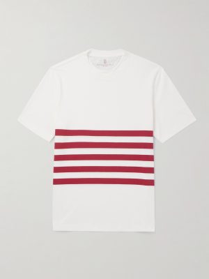 Slim-Fit Striped Cotton-Jersey T-Shirt Slim-Fit Striped Cotton-Jersey T-Shirt