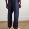 Straight-Leg Virgin Wool-Blend Trousers - BK Straight-Leg Virgin Wool-Blend Trousers - BK