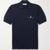 Slim-Fit Logo-Embroidered Silk and Cotton-Blend Polo Shirt Slim-Fit Logo-Embroidered Silk and Cotton-Blend Polo Shirt