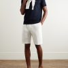 Slim-Fit Logo-Embroidered Silk and Cotton-Blend Polo Shirt - OU Slim-Fit Logo-Embroidered Silk and Cotton-Blend Polo Shirt - OU