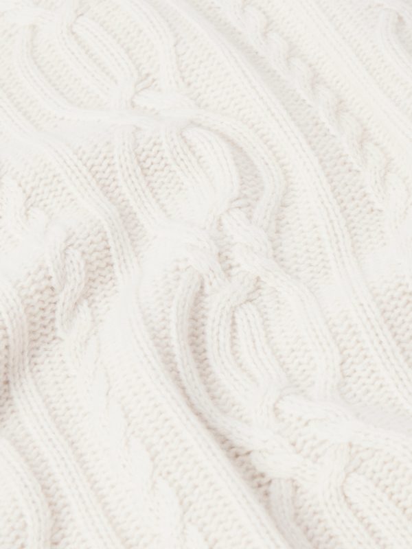 Cable-Knit Cashmere Mock-Neck Sweater - CU