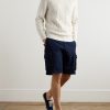 Cable-Knit Cashmere Mock-Neck Sweater - OU