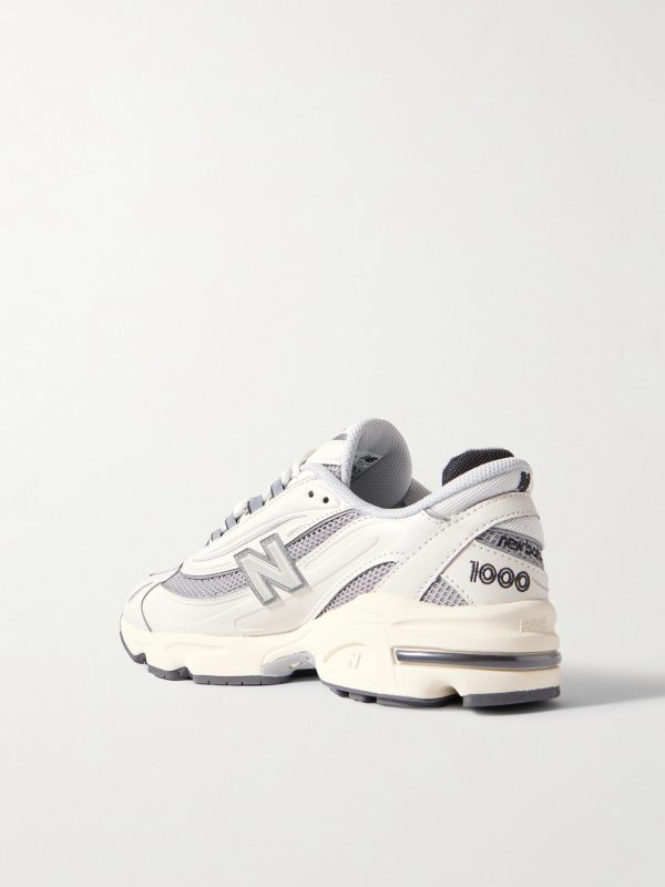1000 Rubber-Trimmed Mesh Sneakers - BK
