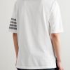 Logo-Appliquéd Striped Cotton-Jersey T-Shirt - BK Logo-Appliquéd Striped Cotton-Jersey T-Shirt - BK
