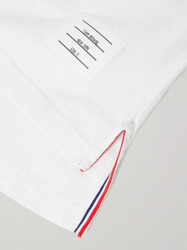 Logo-Appliquéd Striped Cotton-Jersey T-Shirt - CU Logo-Appliquéd Striped Cotton-Jersey T-Shirt - CU