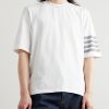 Logo-Appliquéd Striped Cotton-Jersey T-Shirt - FR Logo-Appliquéd Striped Cotton-Jersey T-Shirt - FR