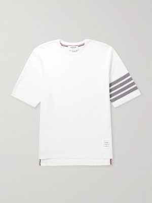 Logo-Appliquéd Striped Cotton-Jersey T-Shirt