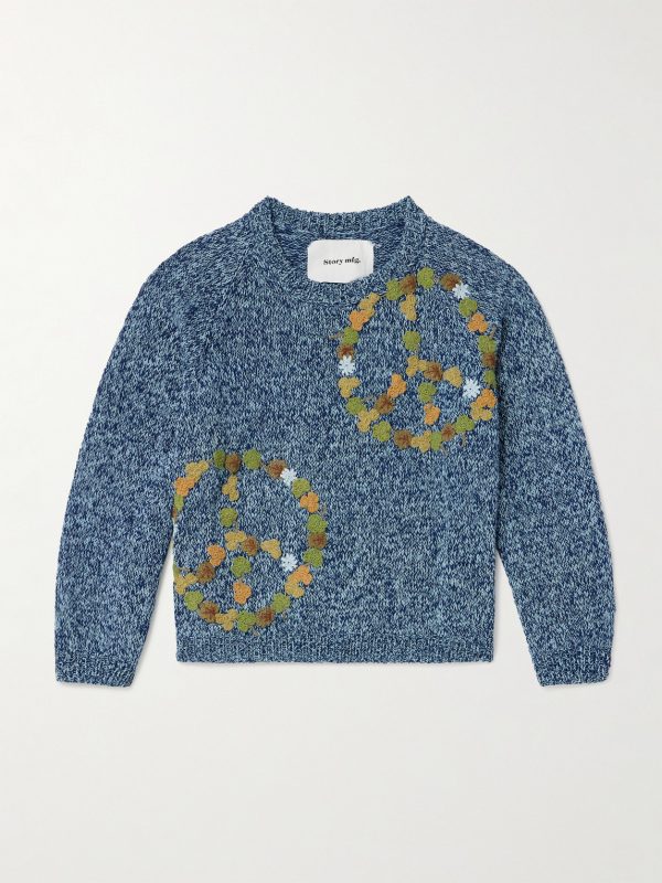 Bulb Appliquéd Organic Cotton Sweater