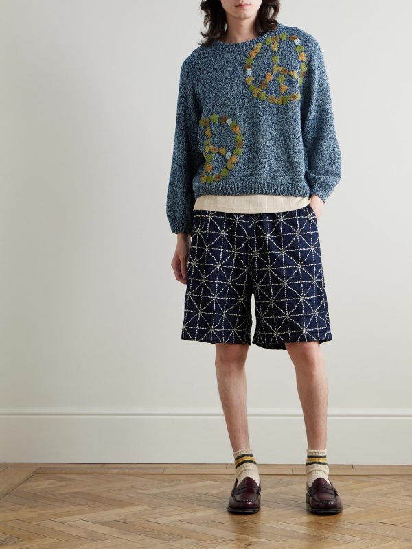 Bulb Appliquéd Organic Cotton Sweater - OU