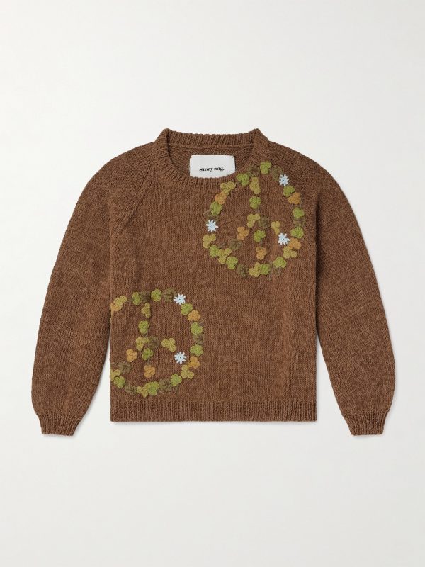Bulb Appliquéd Organic Cotton Sweater