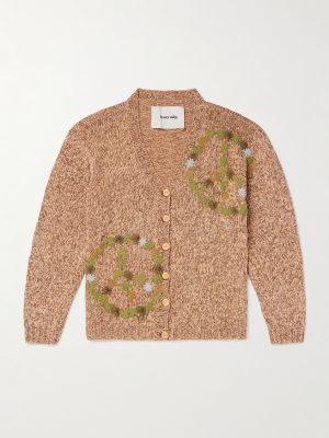 Twinsun Appliquéd Organic Cotton Cardigan