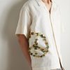 Greetings Oversized Camp-Collar Appliquéd Organic Cotton Shirt - FR