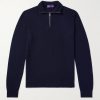Silk and Cotton-Blend Half-Zip Sweater Silk and Cotton-Blend Half-Zip Sweater