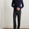 Silk and Cotton-Blend Half-Zip Sweater - OU Silk and Cotton-Blend Half-Zip Sweater - OU