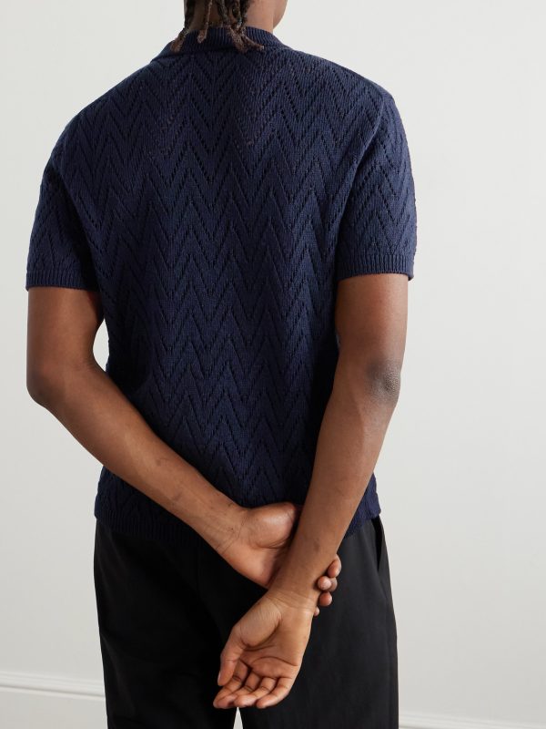 Textured Cotton Cardigan - BK