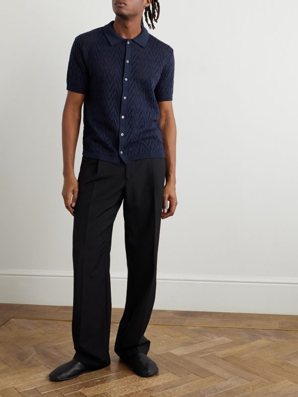 Textured Cotton Cardigan - OU