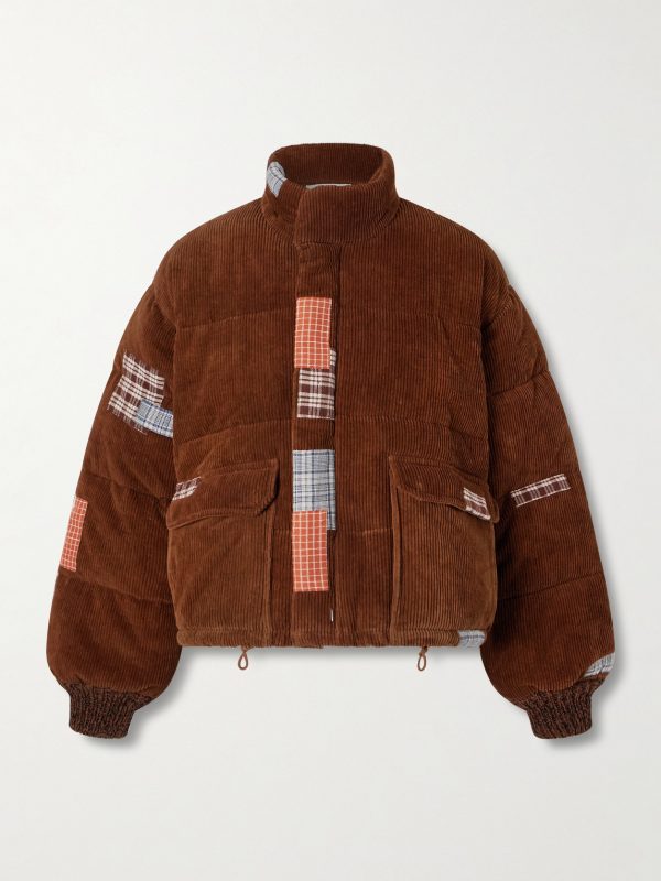 Patchwork Organic Cotton-Corduroy Jacket