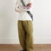 Lush Wide-Leg Pleated Organic Cotton-Canvas Trousers - OU