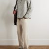 Mineral Quilted Checked Organic Cotton Half-Zip Sweater - OU