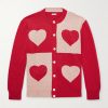 Hearts Lamé Cardigan