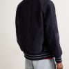 Logo-Appliquéd Suede Varsity Jacket - BK Logo-Appliquéd Suede Varsity Jacket - BK